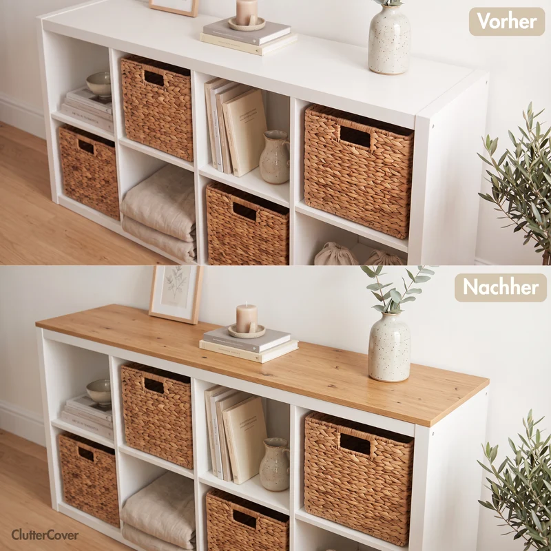 Holzplatte für IKEA Kallax Regal 1er, 2er, 3er oder 4er - Eiche Deckplatte