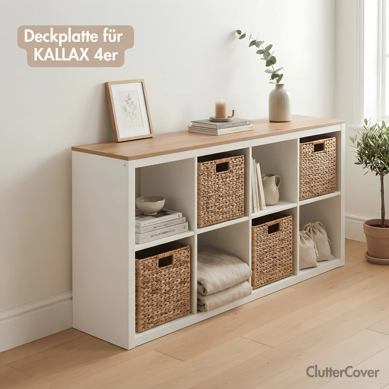 Holzplatte für IKEA Kallax Regal 1er, 2er, 3er oder 4er - Eiche Deckplatte