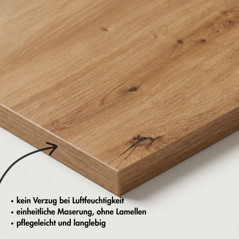 Holzplatte für IKEA Kallax Regal 1er, 2er, 3er oder 4er - Eiche Deckplatte