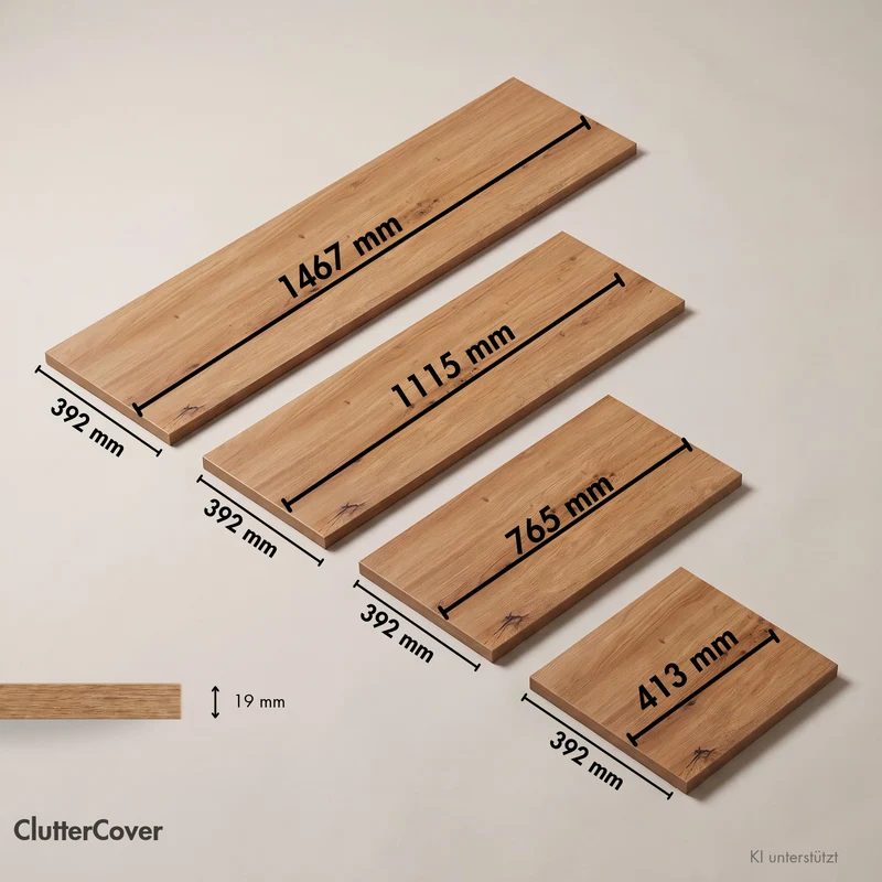 Holzplatte für IKEA Kallax Regal 1er, 2er, 3er oder 4er - Eiche Deckplatte