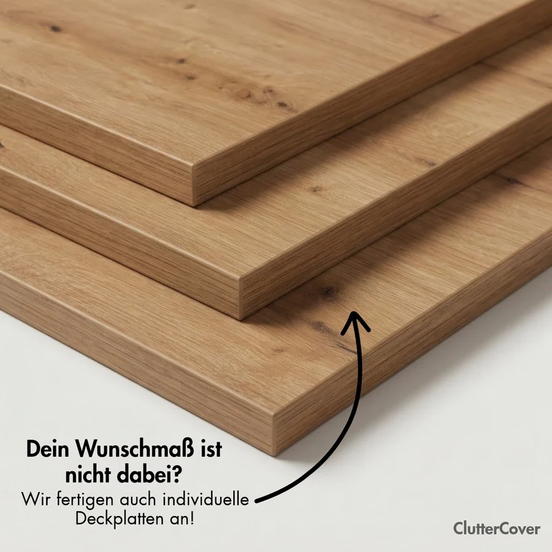 Holzplatte für IKEA Kallax Regal 1er, 2er, 3er oder 4er - Eiche Deckplatte