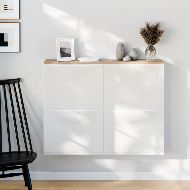 Holzplatte für IKEA Trones Schuhschrank, Eiche - 1er, 2er und 3er Trones Deckplatte