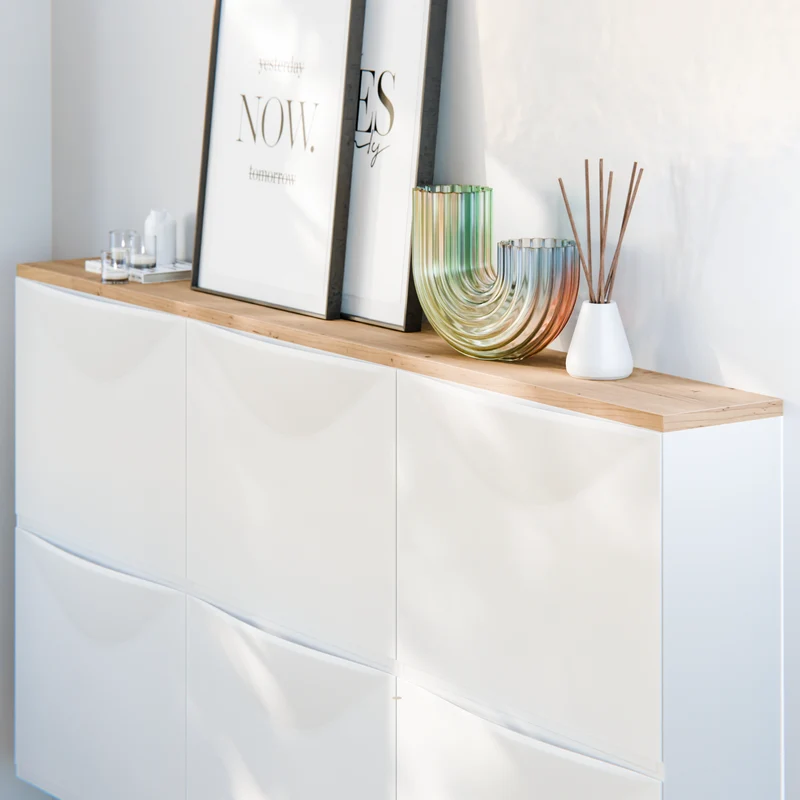Holzplatte für IKEA Trones Schuhschrank, Eiche - 1er, 2er und 3er Trones Deckplatte