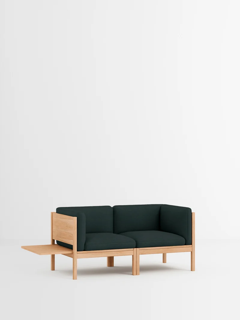 2 Seater Sofa with Sides + 1 Side Table