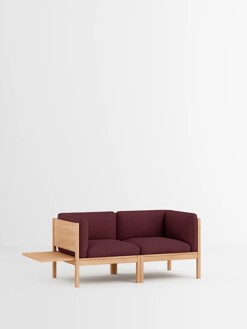 2 Seater Sofa with Sides + 1 Side Table