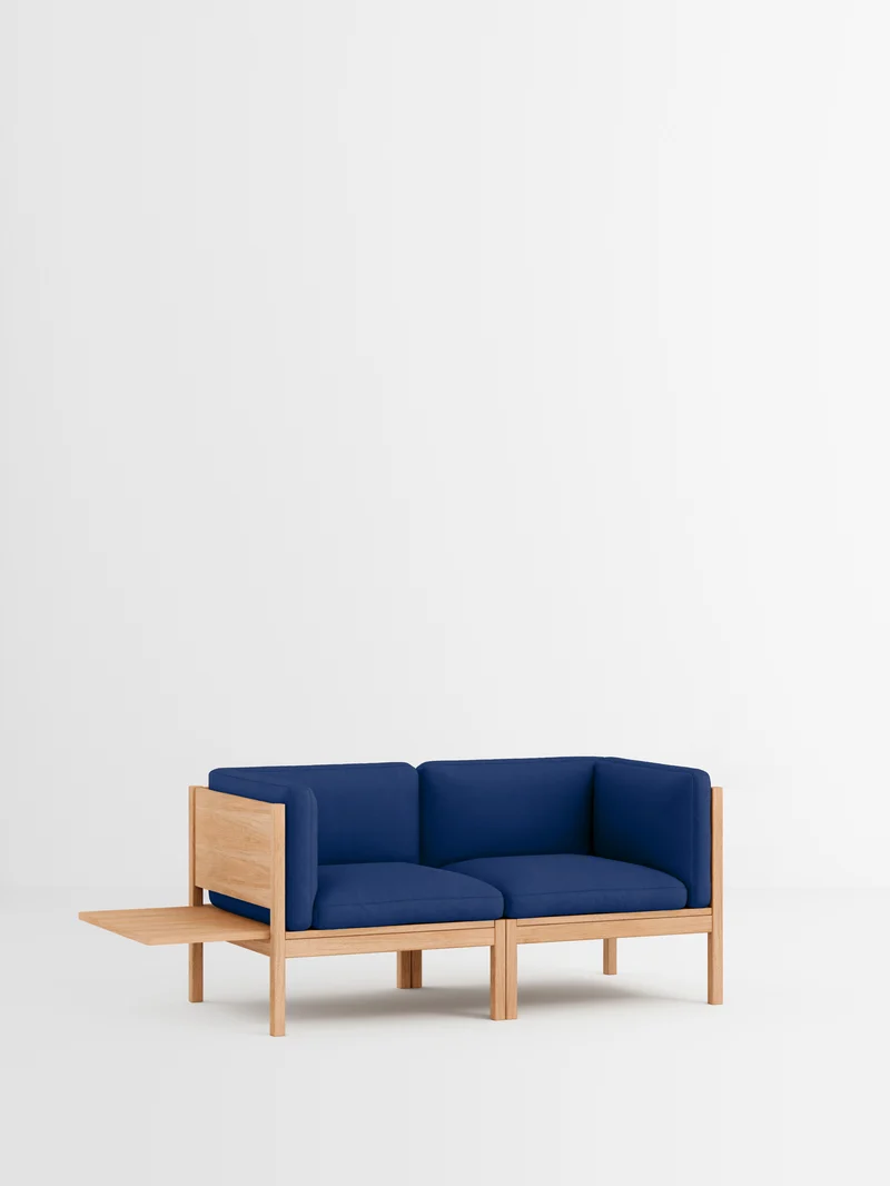2 Seater Sofa with Sides + 1 Side Table