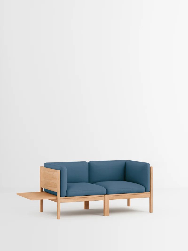 2 Seater Sofa with Sides + 1 Side Table