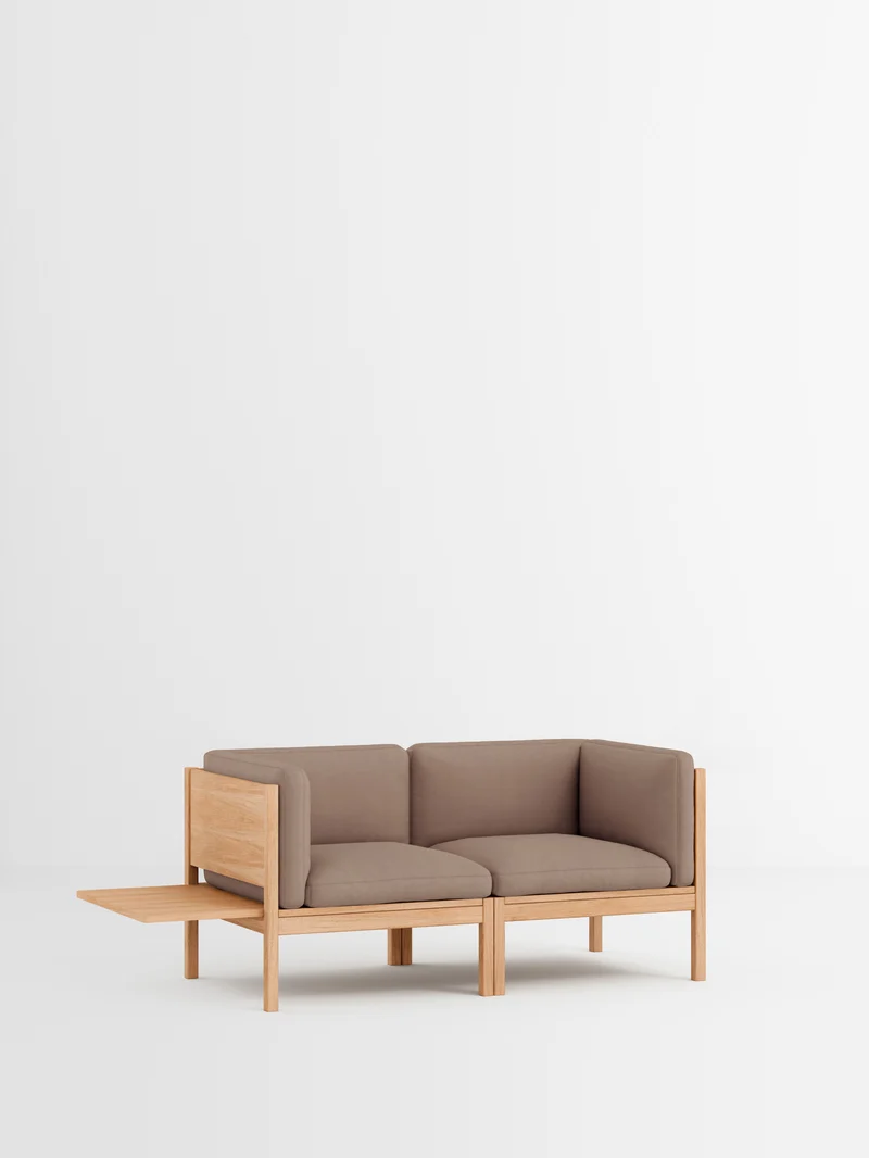2 Seater Sofa with Sides + 1 Side Table