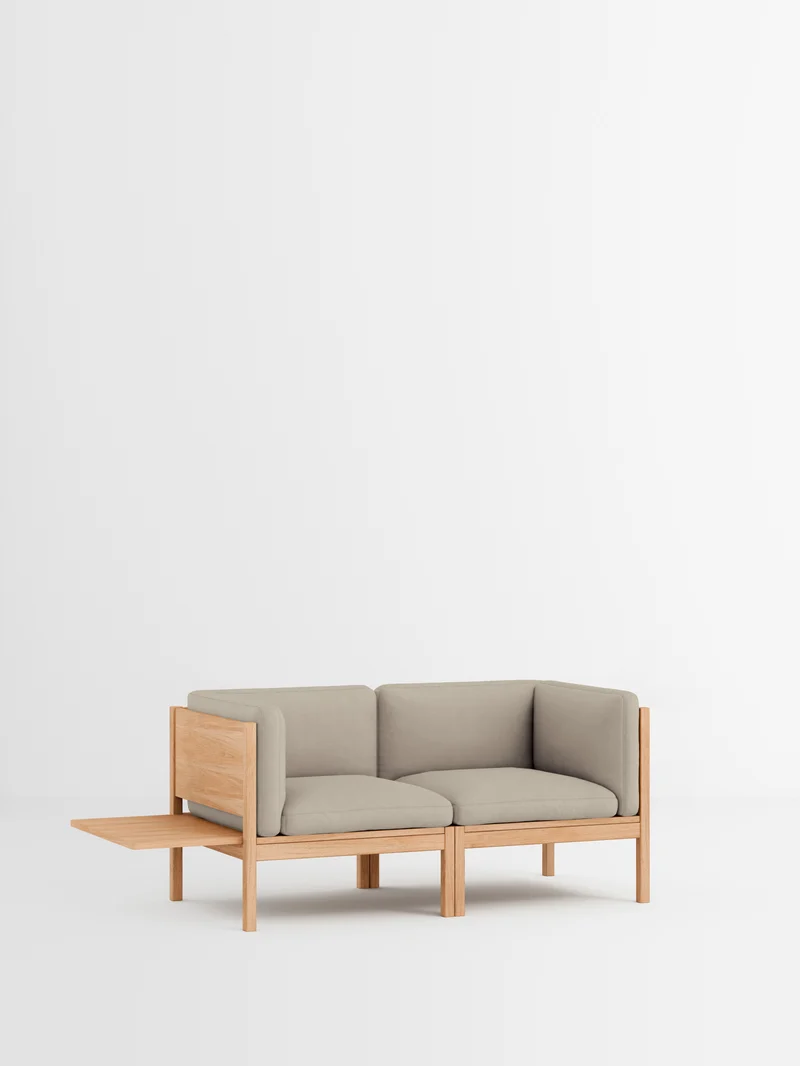 2 Seater Sofa with Sides + 1 Side Table