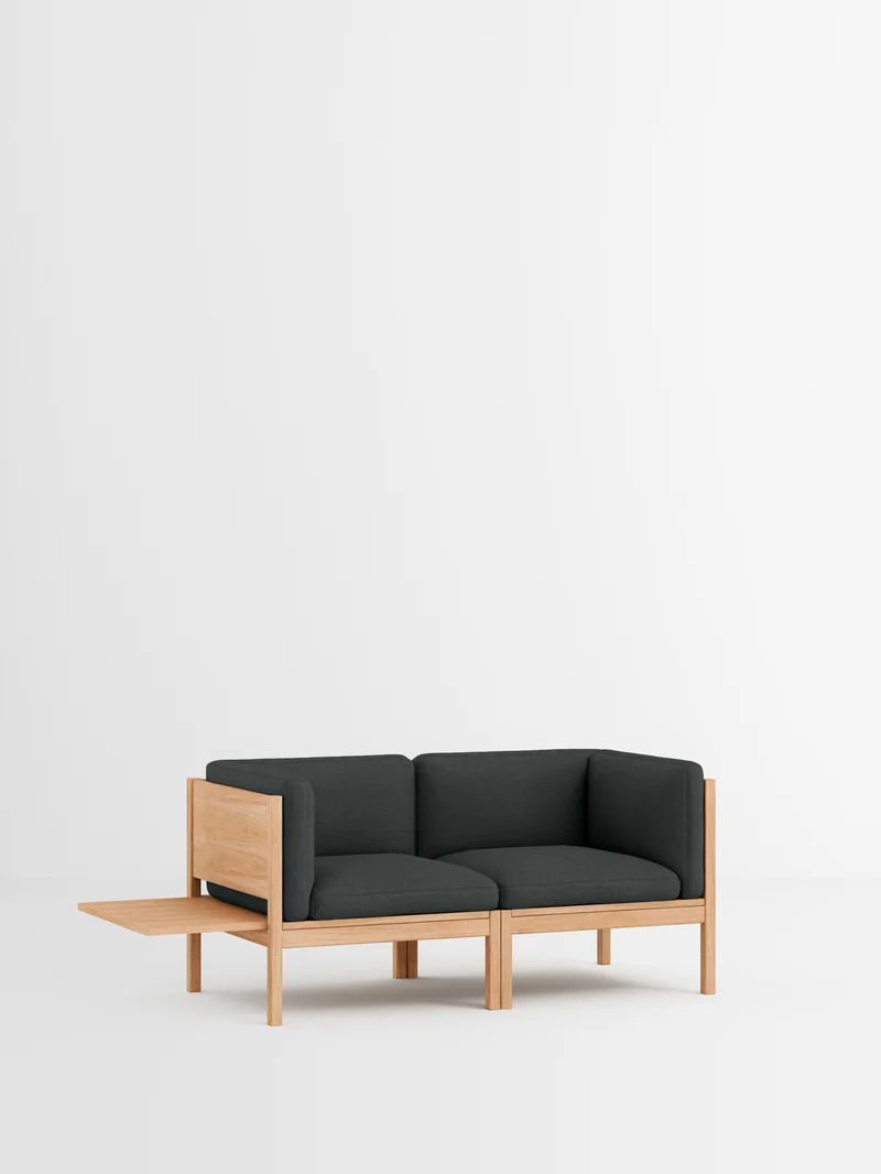 2 Seater Sofa with Sides + 1 Side Table