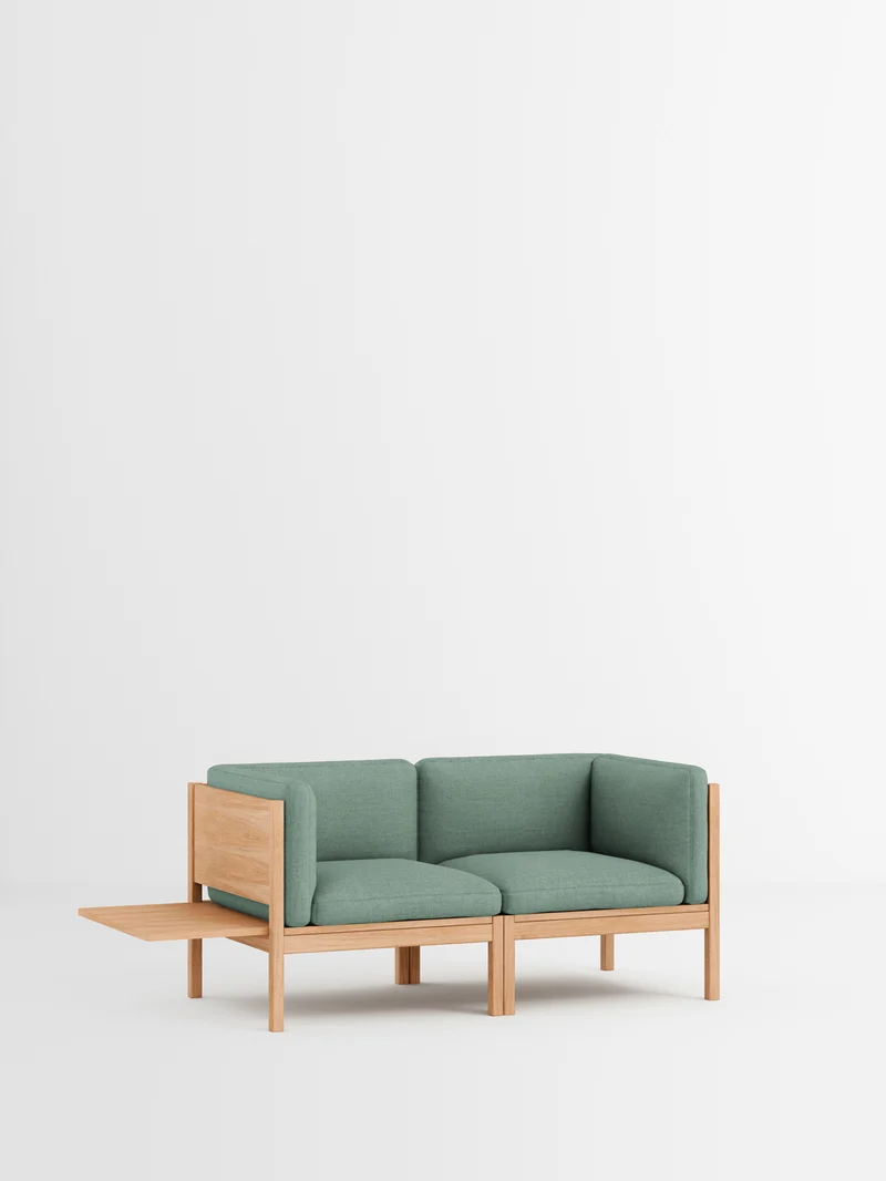 2 Seater Sofa with Sides + 1 Side Table