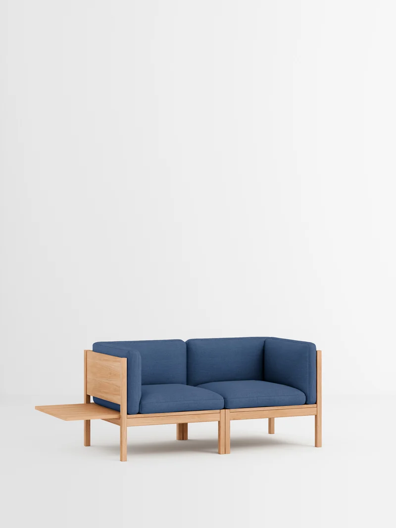 2 Seater Sofa with Sides + 1 Side Table