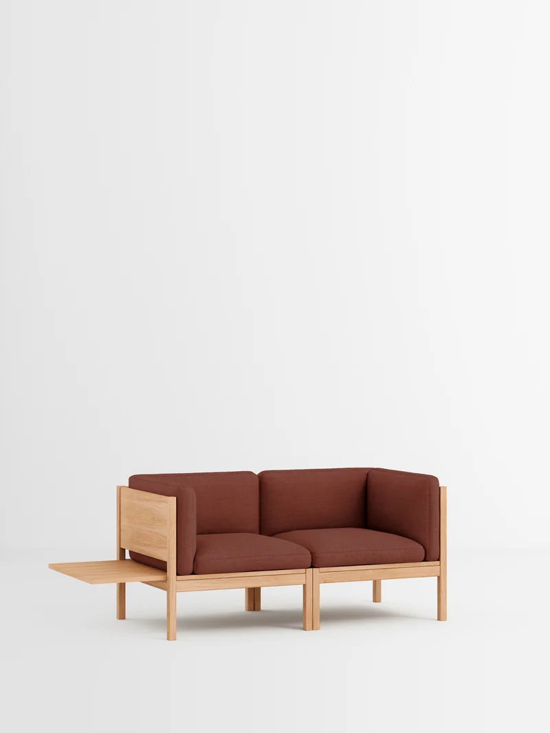 2 Seater Sofa with Sides + 1 Side Table