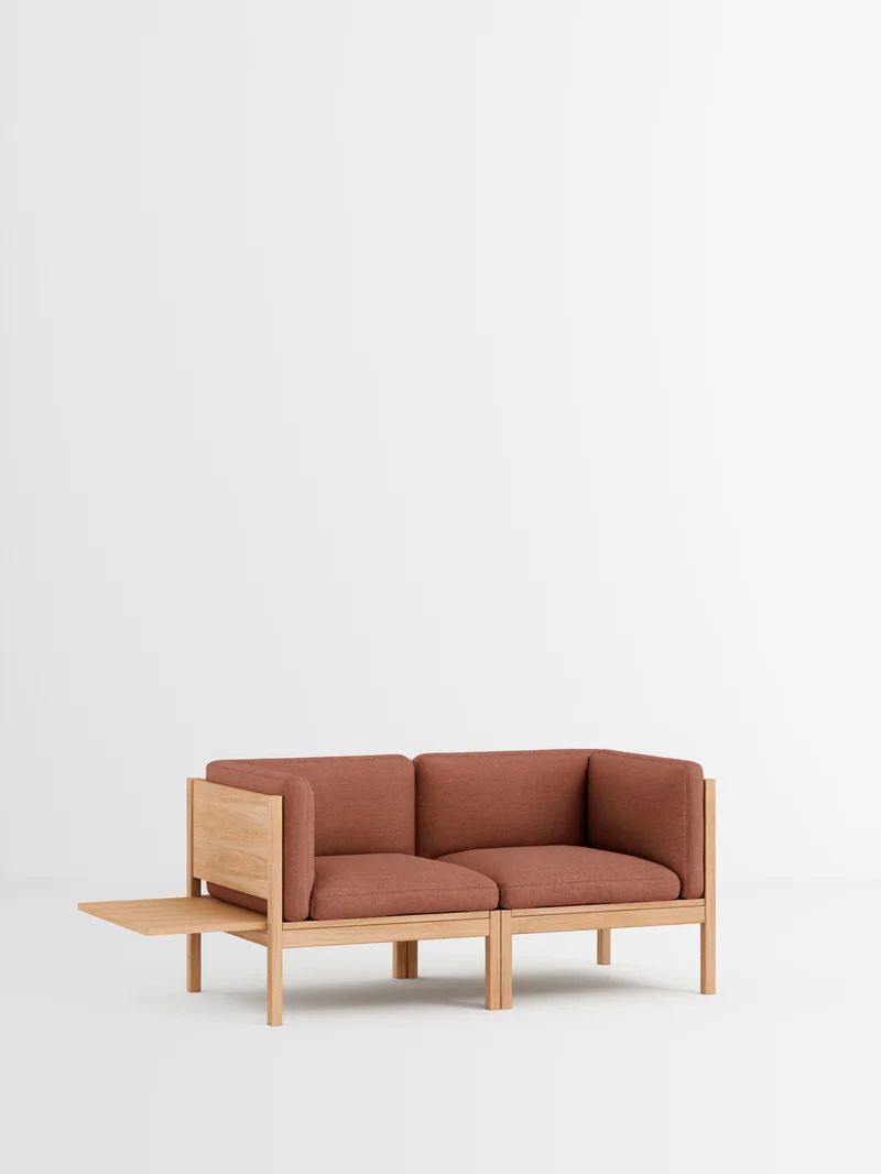 2 Seater Sofa with Sides + 1 Side Table