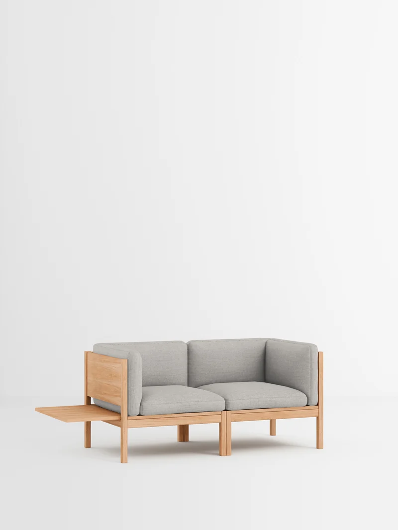 2 Seater Sofa with Sides + 1 Side Table