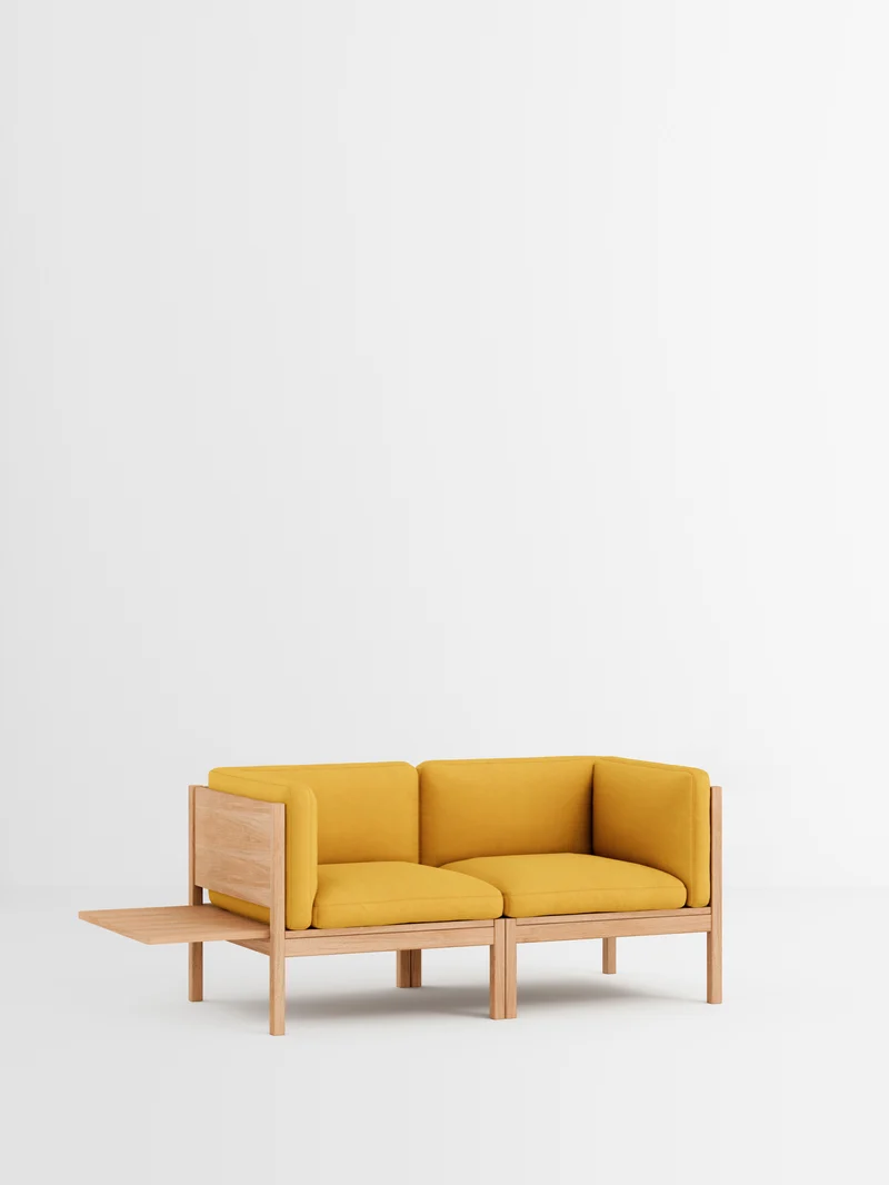 2 Seater Sofa with Sides + 1 Side Table