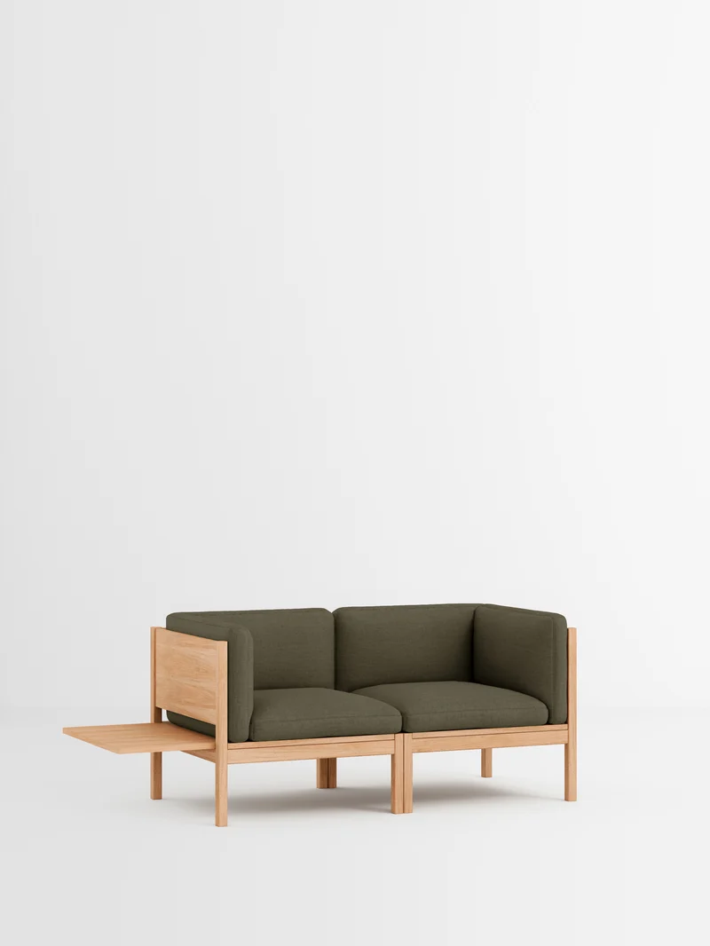 2 Seater Sofa with Sides + 1 Side Table