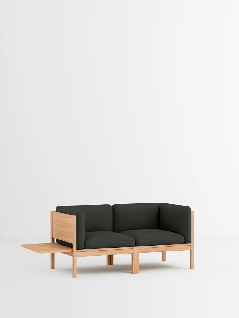 2 Seater Sofa with Sides + 1 Side Table