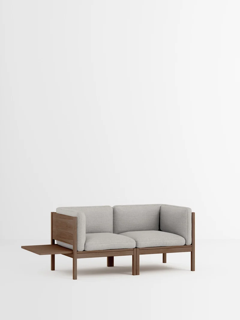 2 Seater Sofa with Sides + 1 Side Table