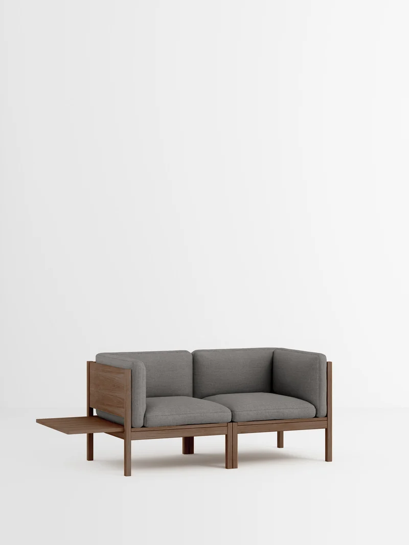 2 Seater Sofa with Sides + 1 Side Table