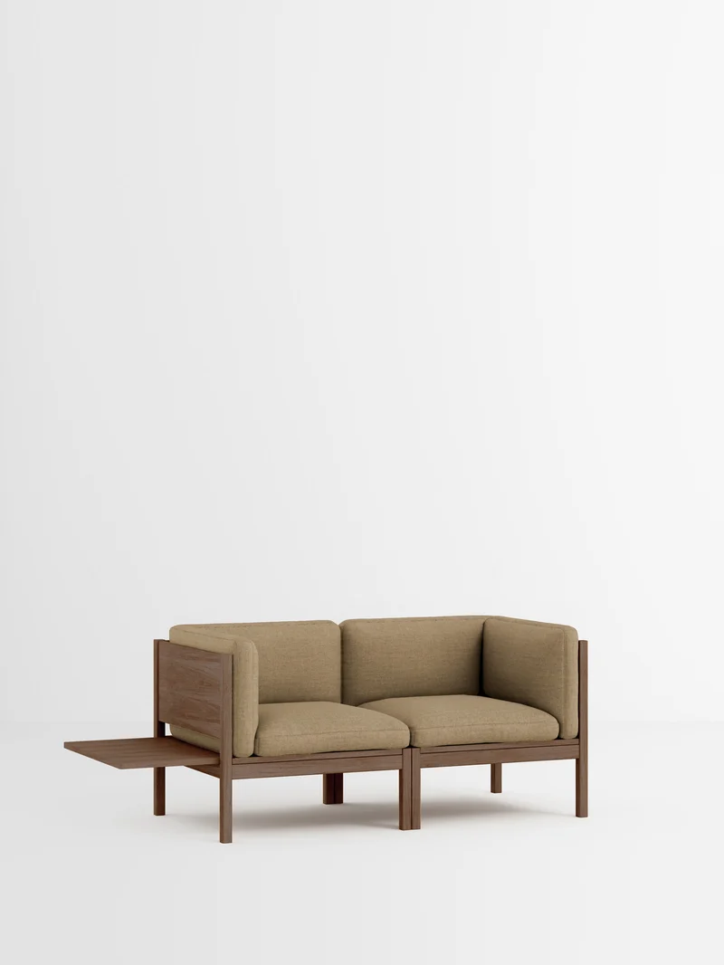 2 Seater Sofa with Sides + 1 Side Table