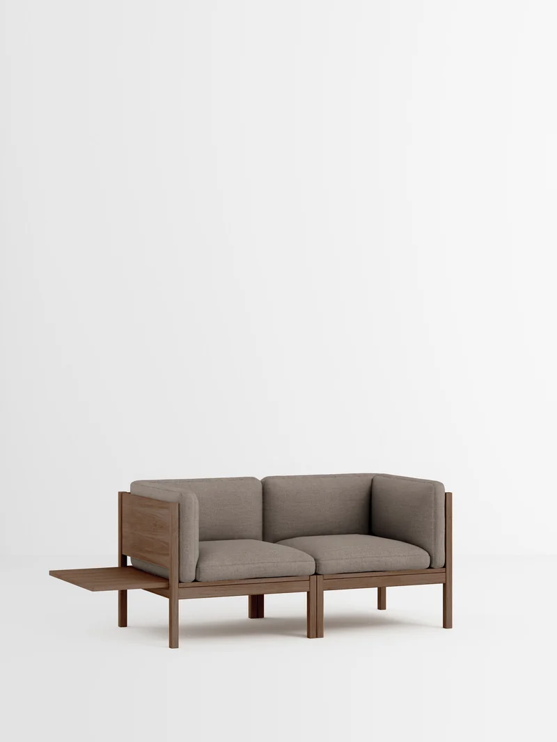 2 Seater Sofa with Sides + 1 Side Table