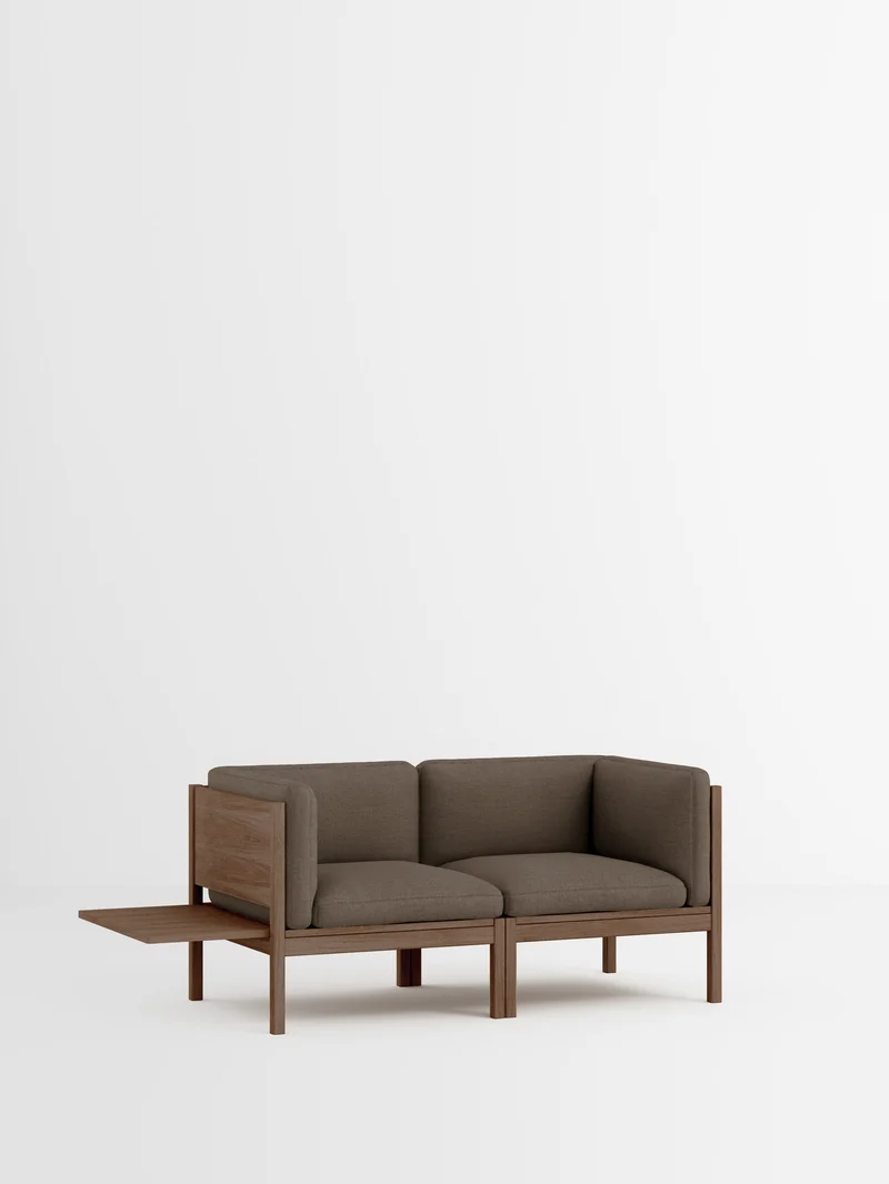 2 Seater Sofa with Sides + 1 Side Table