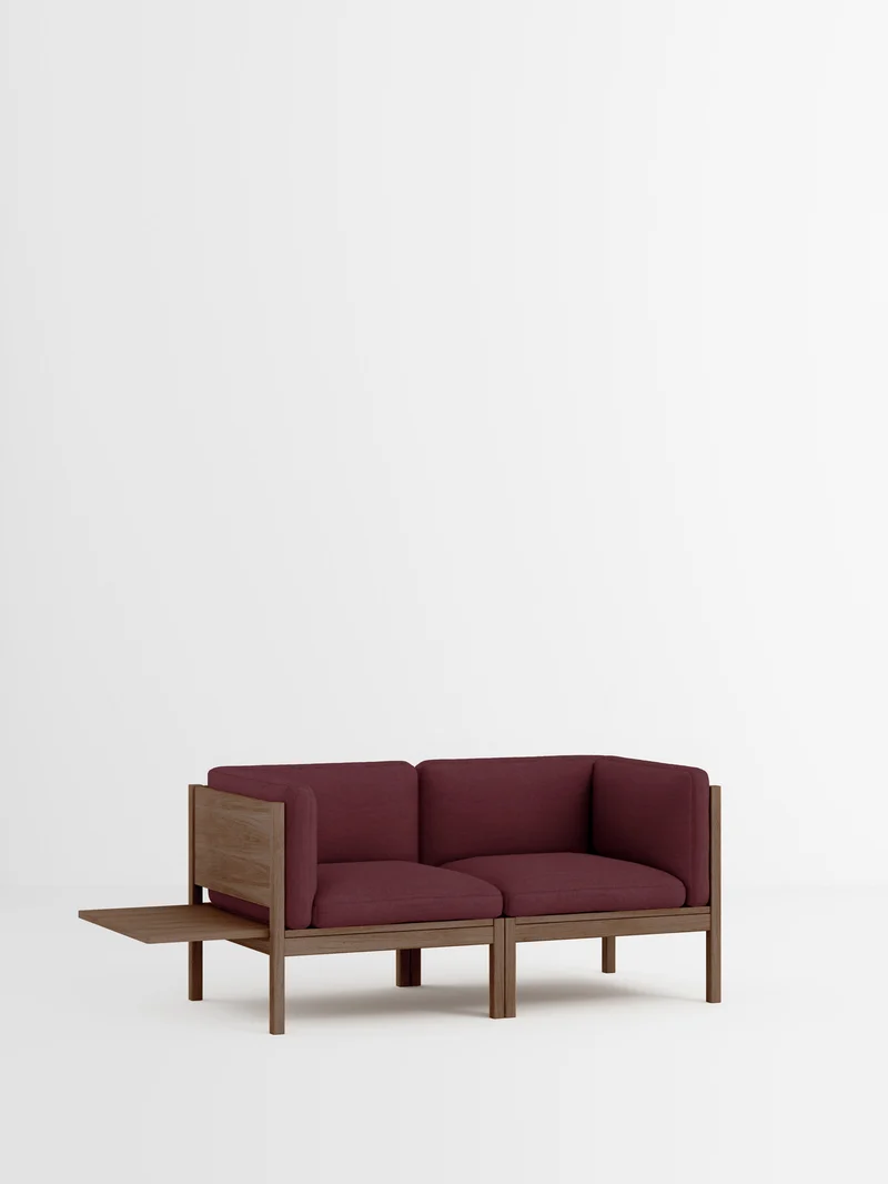 2 Seater Sofa with Sides + 1 Side Table