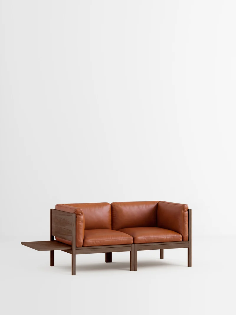 2 Seater Sofa with Sides + 1 Side Table
