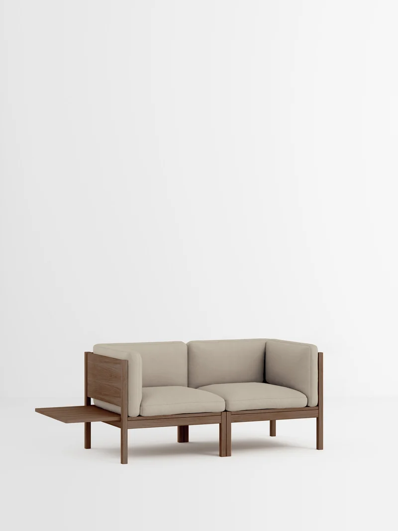 2 Seater Sofa with Sides + 1 Side Table