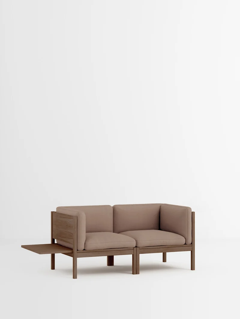 2 Seater Sofa with Sides + 1 Side Table