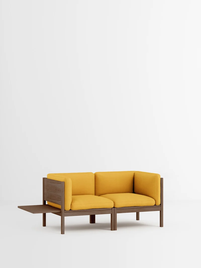2 Seater Sofa with Sides + 1 Side Table