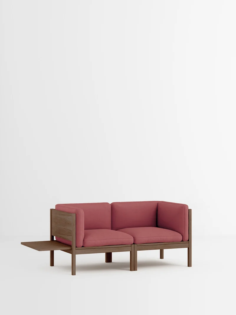2 Seater Sofa with Sides + 1 Side Table