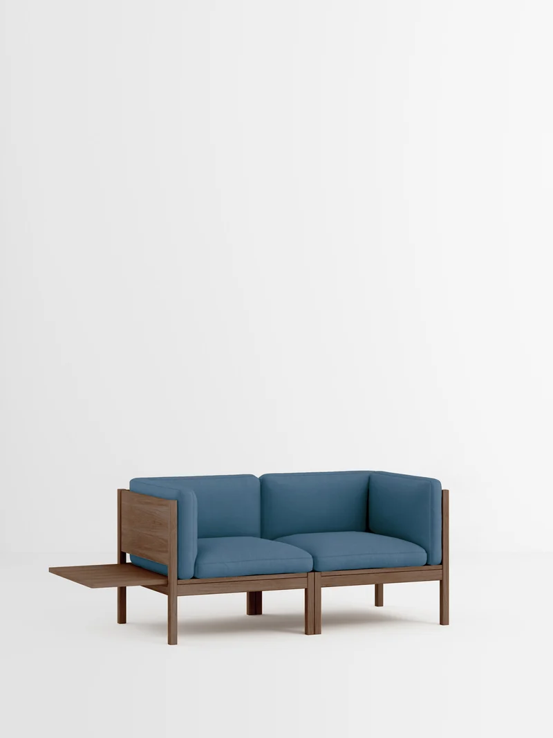 2 Seater Sofa with Sides + 1 Side Table