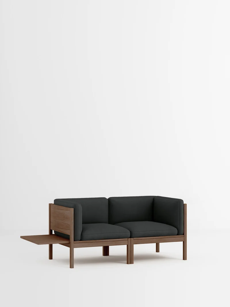 2 Seater Sofa with Sides + 1 Side Table
