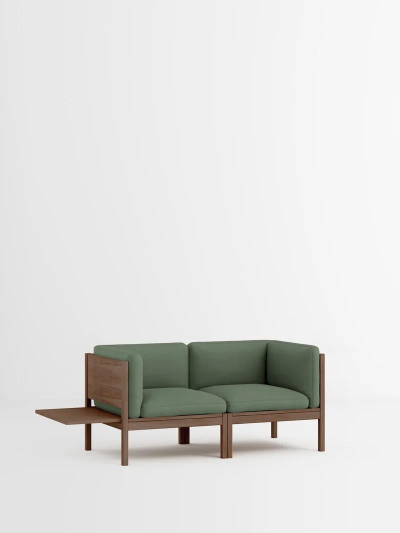 2 Seater Sofa with Sides + 1 Side Table