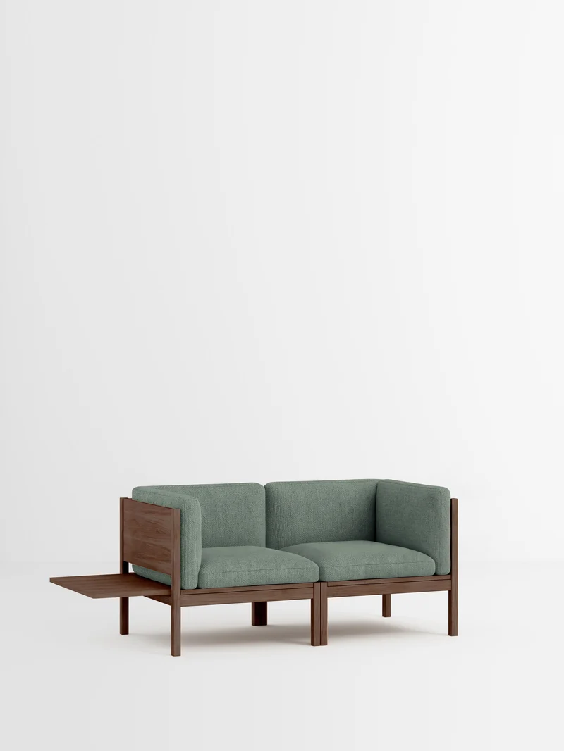 2 Seater Sofa with Sides + 1 Side Table
