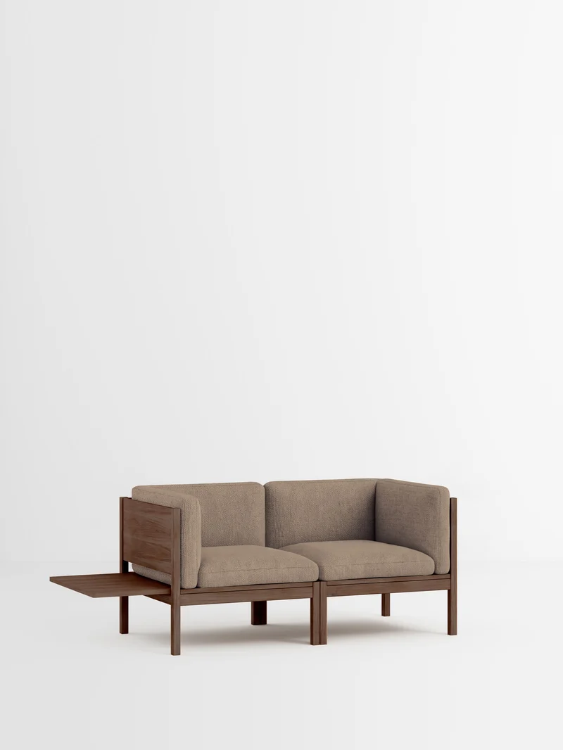 2 Seater Sofa with Sides + 1 Side Table