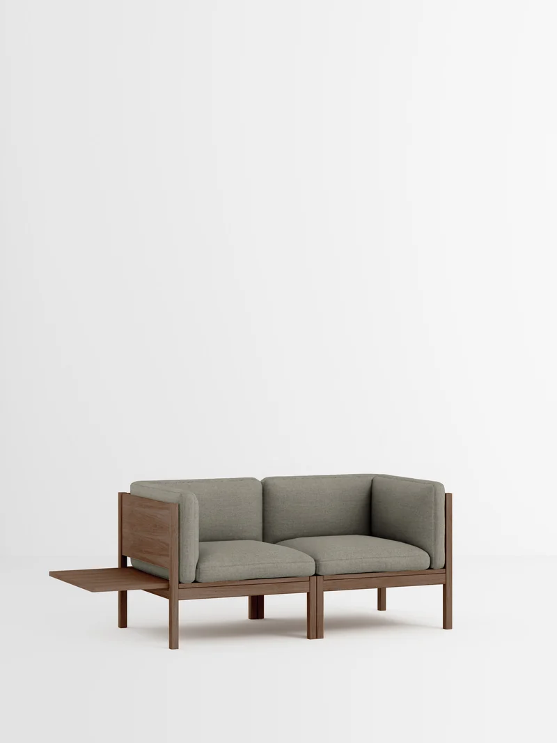 2 Seater Sofa with Sides + 1 Side Table