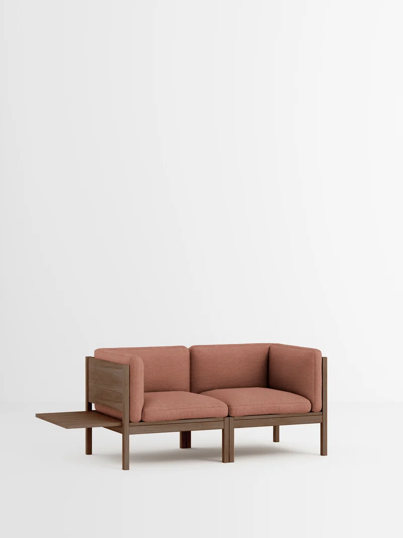 2 Seater Sofa with Sides + 1 Side Table