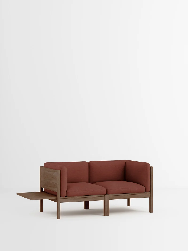 2 Seater Sofa with Sides + 1 Side Table