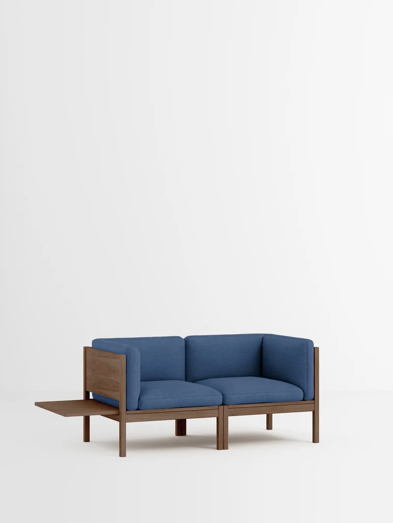 2 Seater Sofa with Sides + 1 Side Table