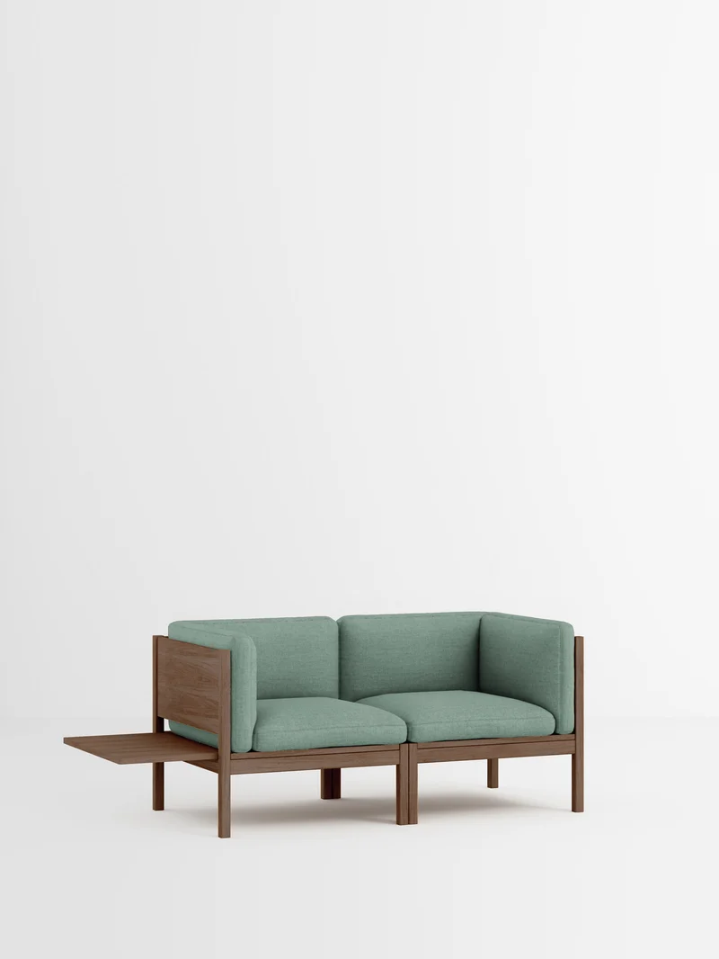 2 Seater Sofa with Sides + 1 Side Table