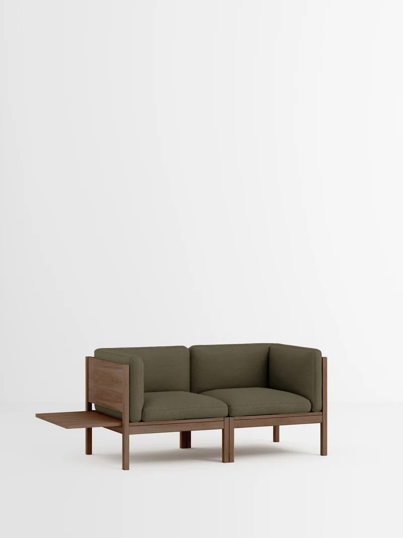 2 Seater Sofa with Sides + 1 Side Table