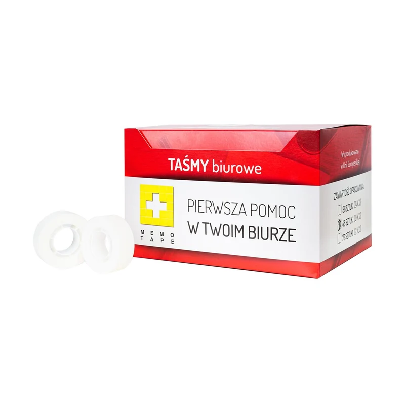 Memo-Tape Büro-Klebeband 19 mm x 33 m – 48 Rollen