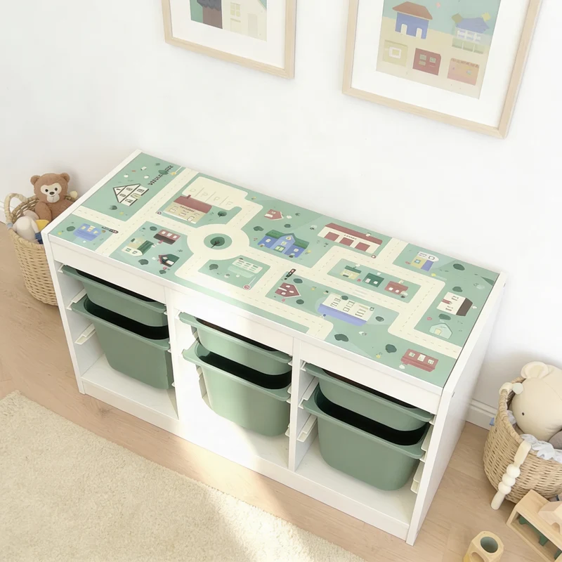 Spielfolie für IKEA Trofast Regal, PVC-freie Klebefolie