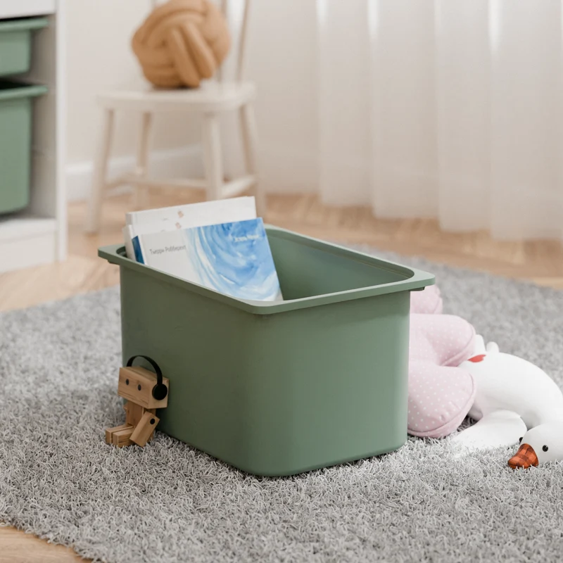 Große Box „TRÖVI“ für IKEA Trofast Regale – 42 × 30 × 23 cm in Eukalyptus Grün