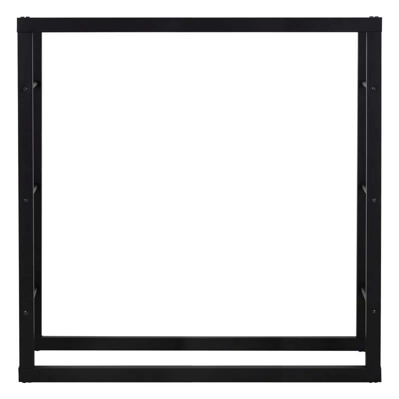 Kaminholzregal 100x25x100 cm Schwarz aus Metall ML-Design