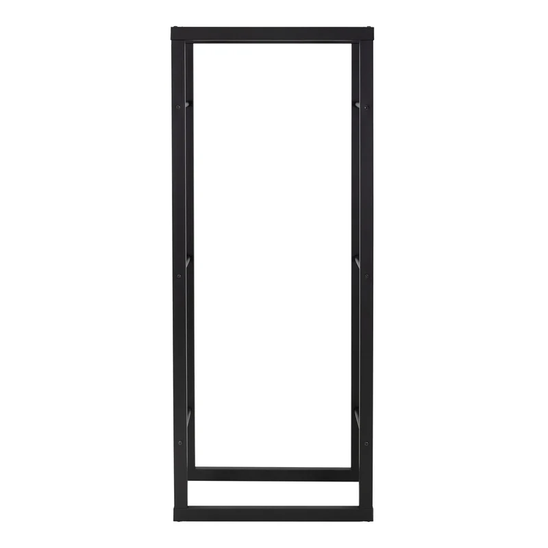 Kaminholzregal 60x25x150 cm Schwarz aus Metall ML-Design