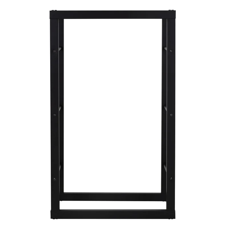 Kaminholzregal 60x100x25 cm Schwarz aus Metall ML-Design